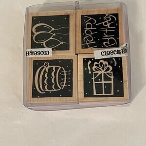 5/ $25  Close to my Heart Stamps - set of 4 - Birthday